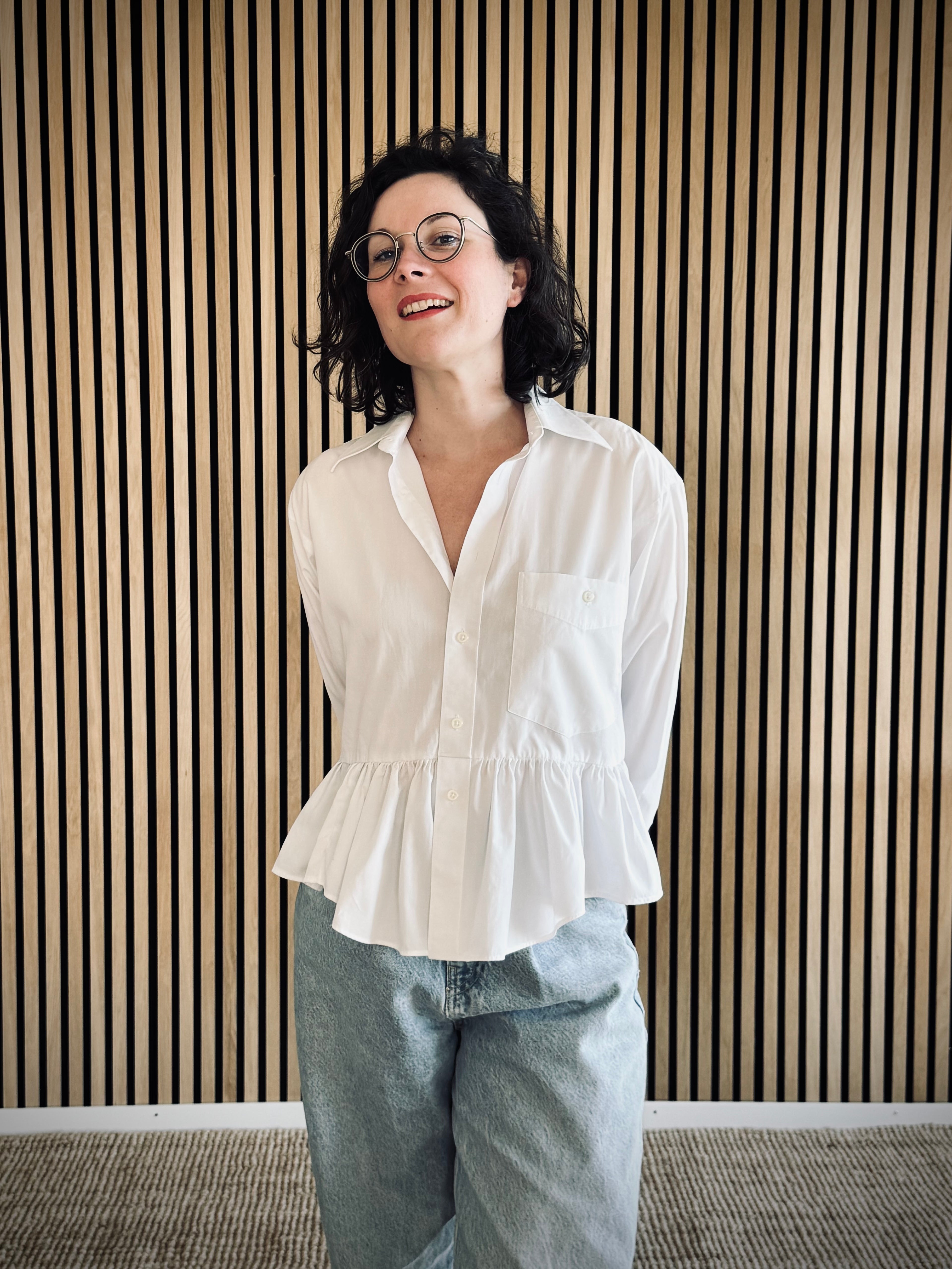Chemise upcyclée blanche