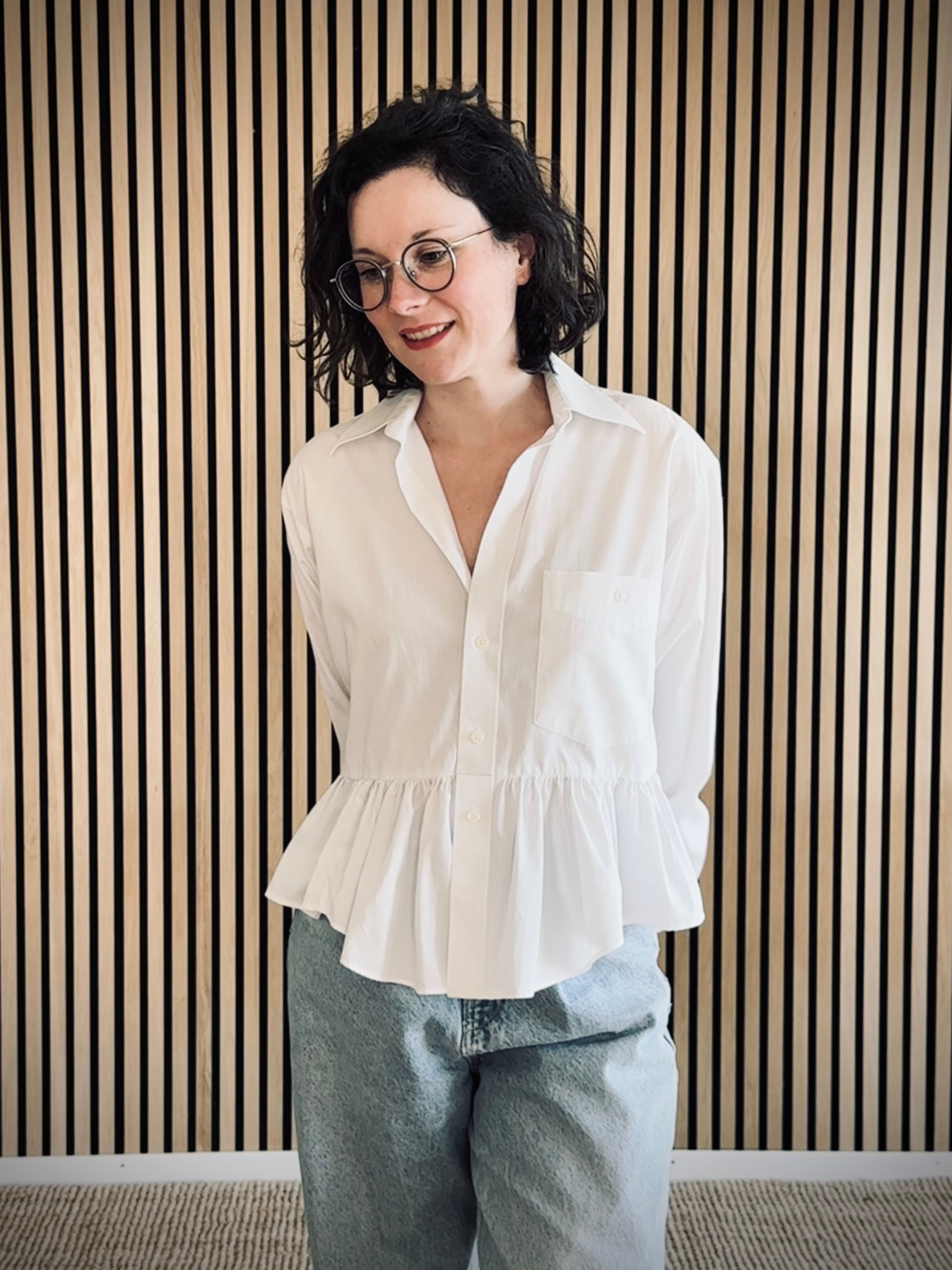 Chemise upcyclée blanche