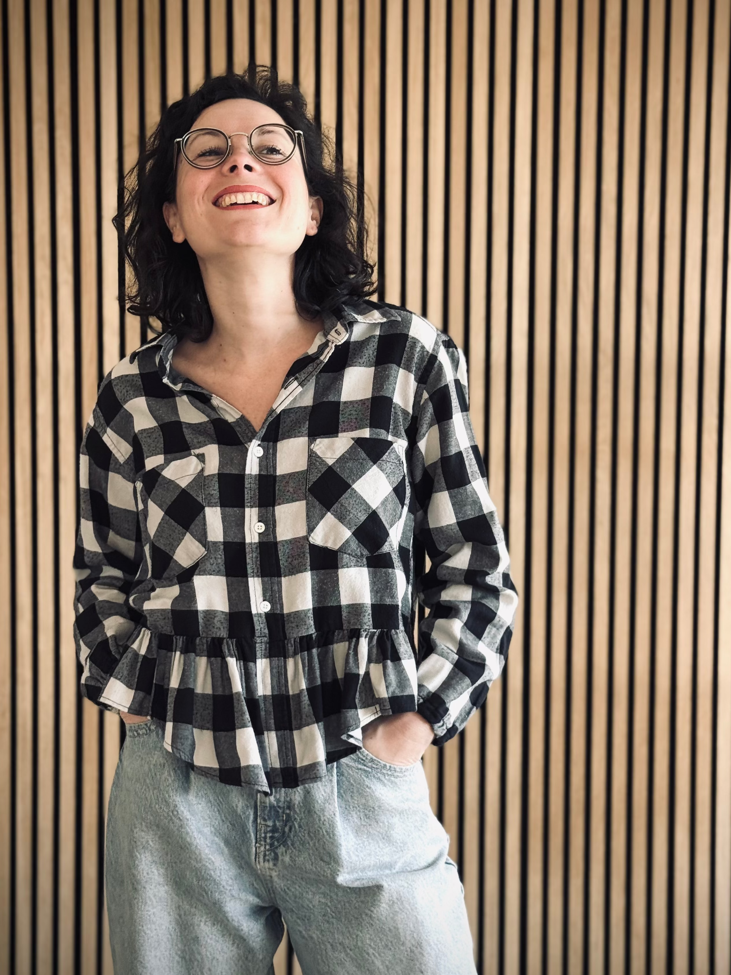 Chemise upyclee a carreaux