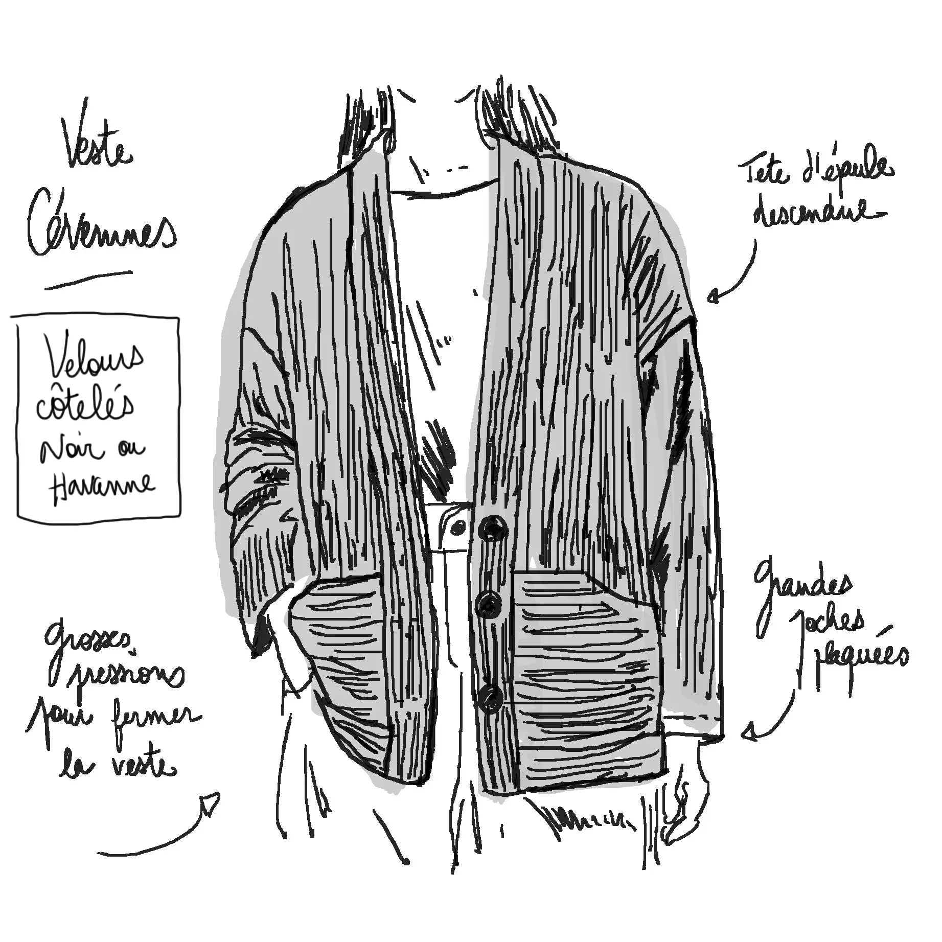 Manteau Cévennes - Velours côtelé Maison Colette