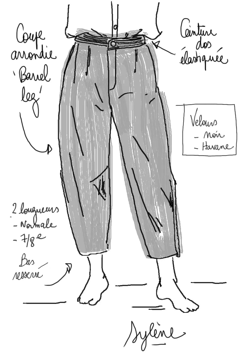 Pantalon Sylène - Velours côtelé Maison Colette