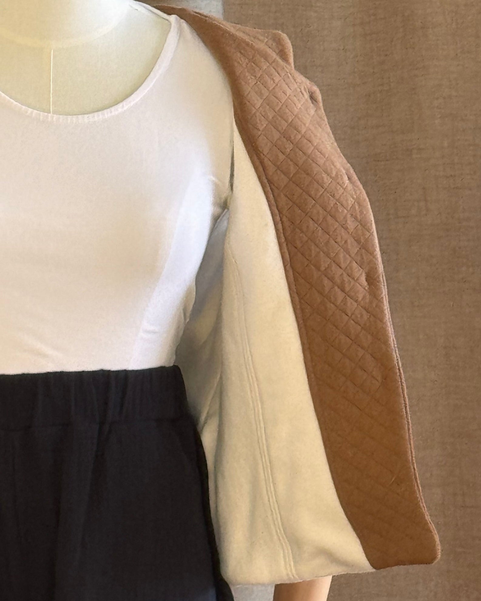 Gilet en coton tabac blond doublure