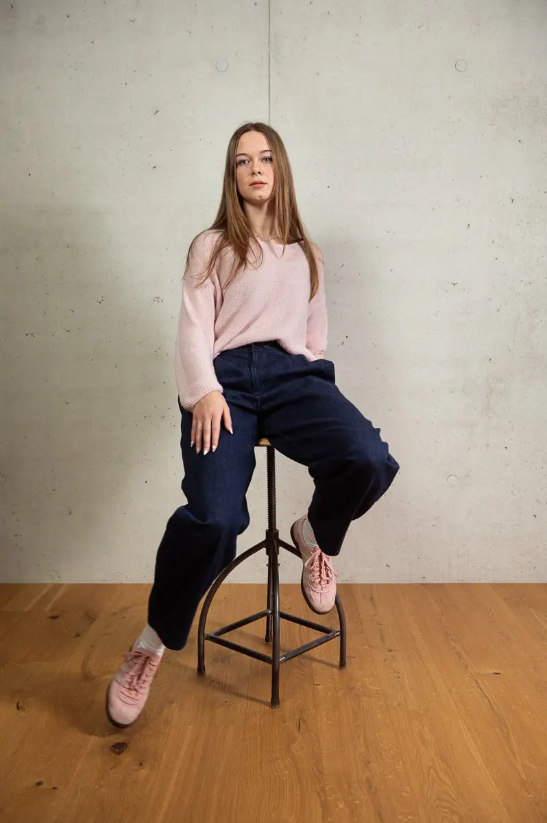 Silhouette 4  jean sylene de face denimMaison Colette