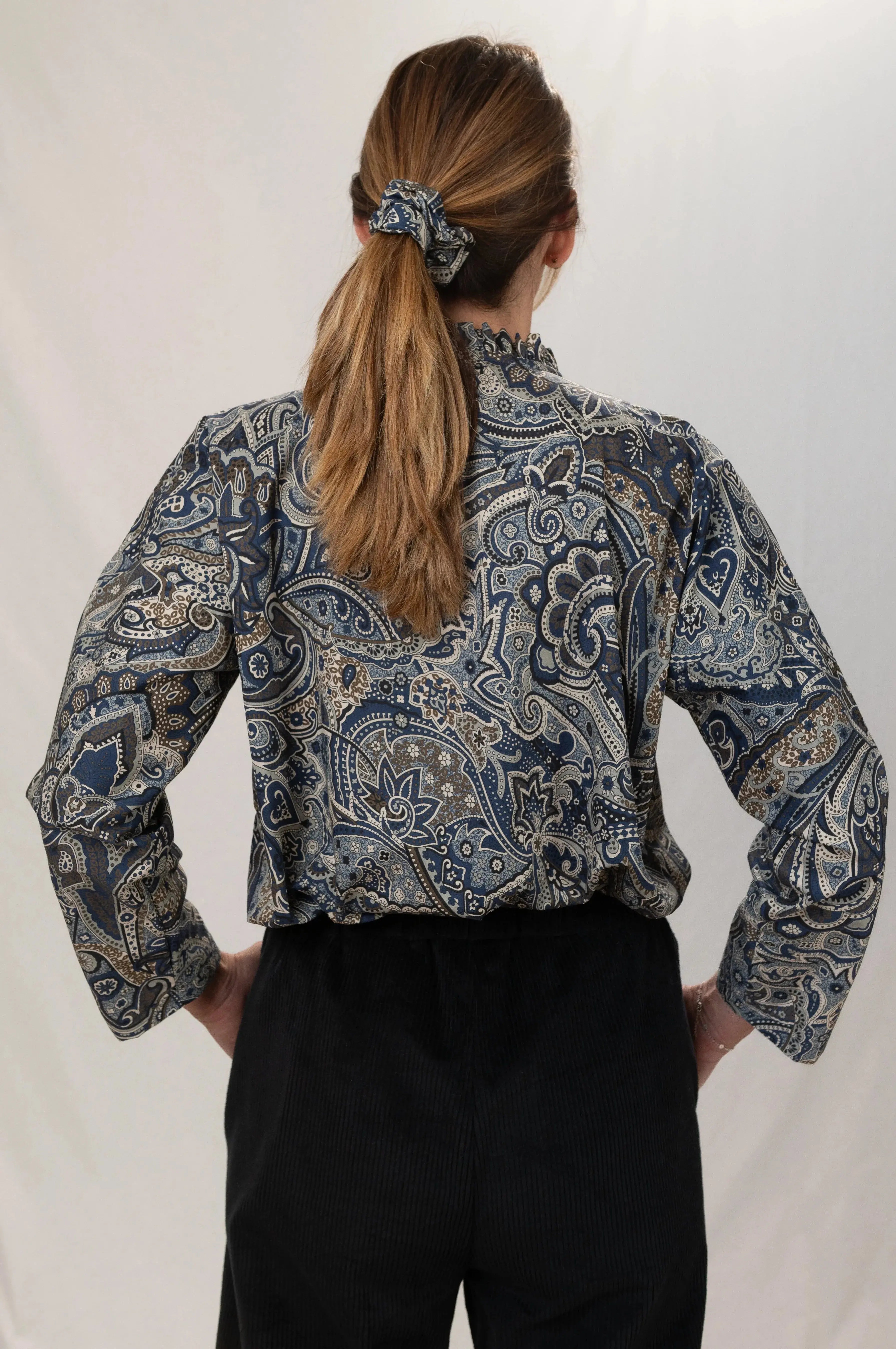 Chemise Narcisse en Popeline de coton motif cashmere - Maison Colette
