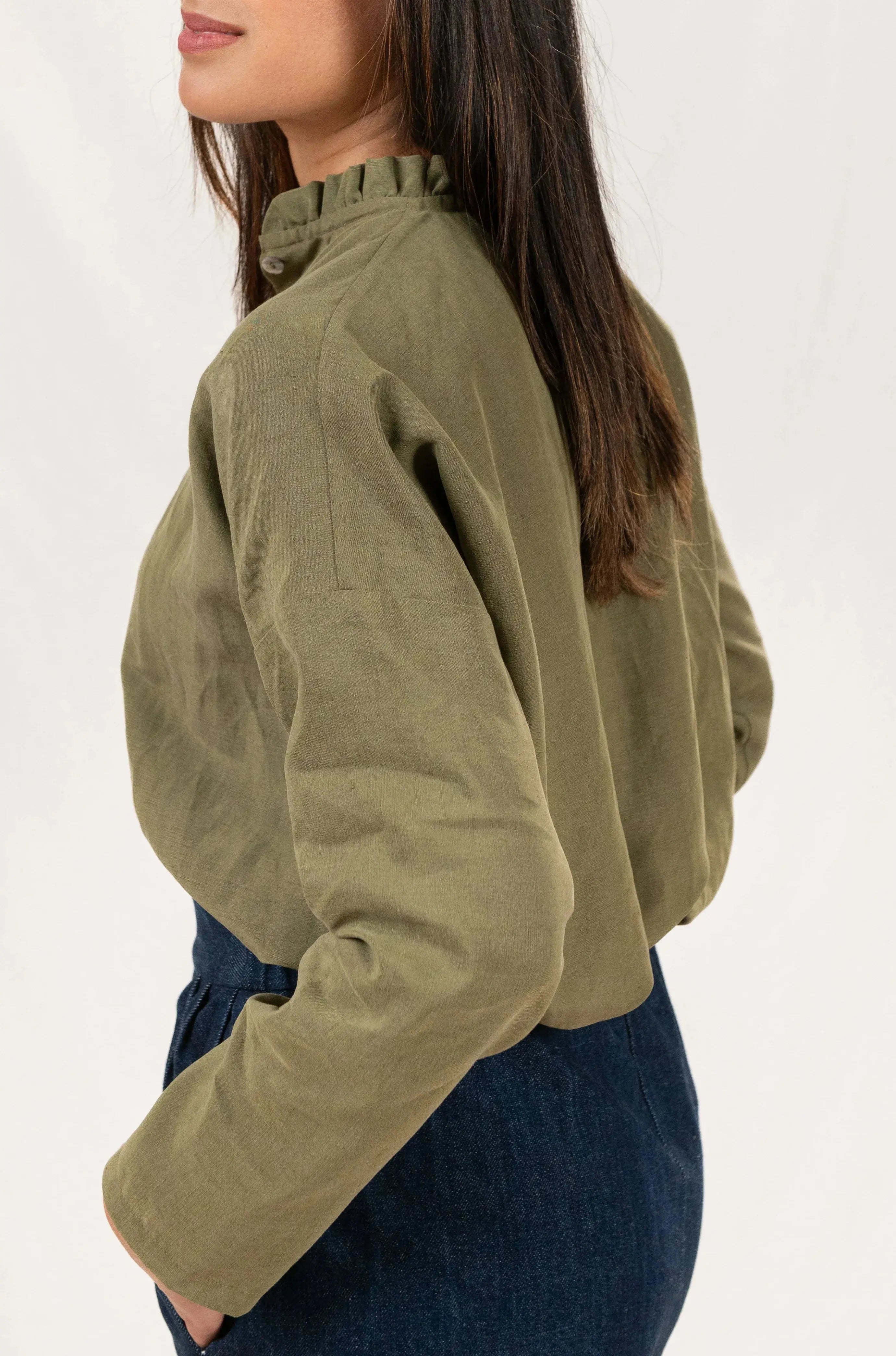Chemise Narcisse en Popeline de Lin & Soie - Maison Colette