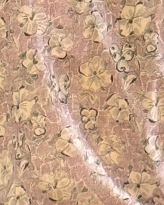 chemise col fronce fleuri couleur prune detail tissu