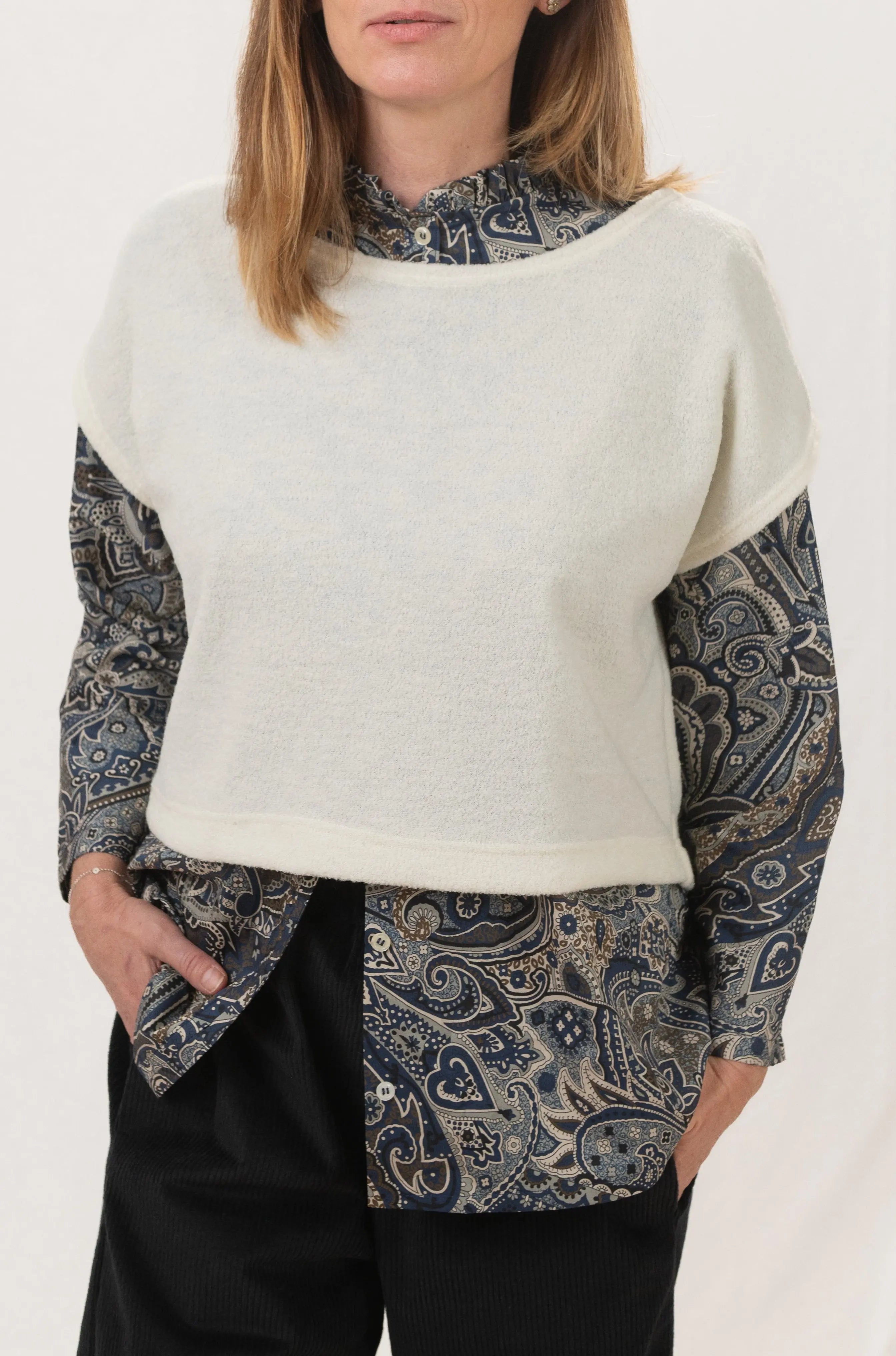 Pull Mousse - Jersey de laine - chemise sortie Maison Colette